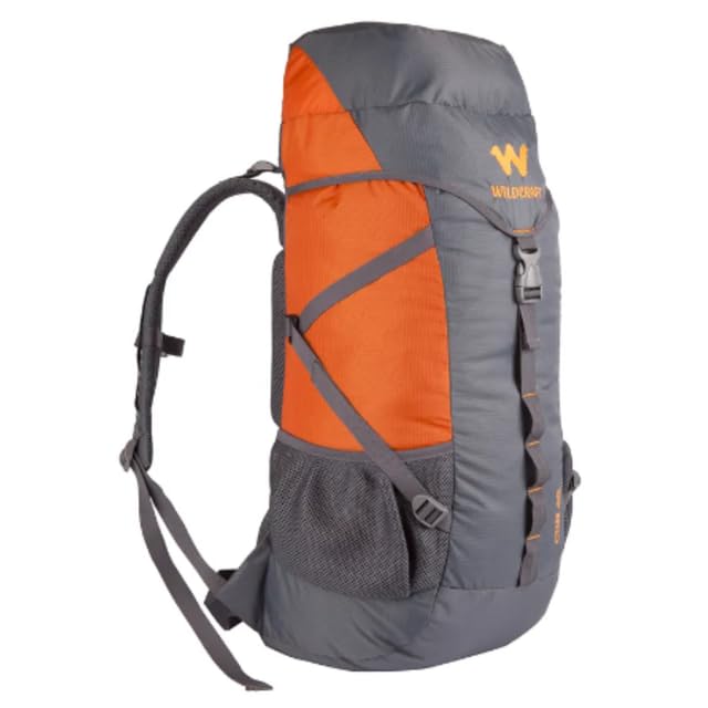 WILDCRAFT 45L Nylon Rucksack – Water-Resistant Travel & Hiking Backpack with Adjustable Straps, Grey - Image 2